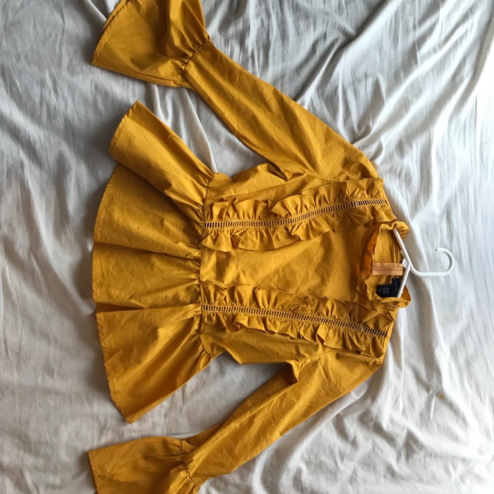 Mustard yellow blouse